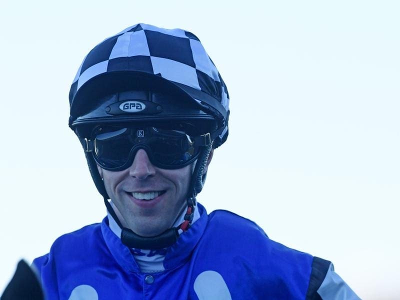 Brenton Avdulla has ridden Tactical Advantage to win the Takeover Target Stakes at Gosford. brenton avdulla