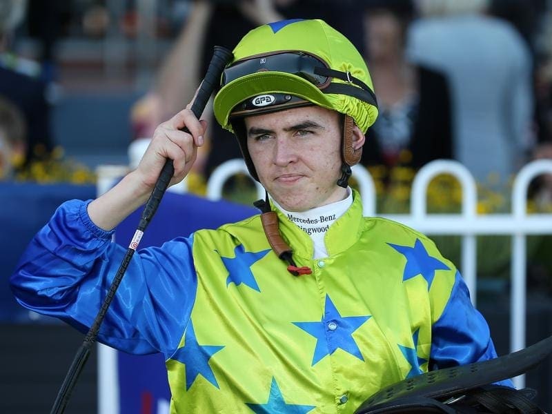 Young Victorian jockey Ben Thompson is set to begin a 12-month contract riding in Singapore. ben thompson