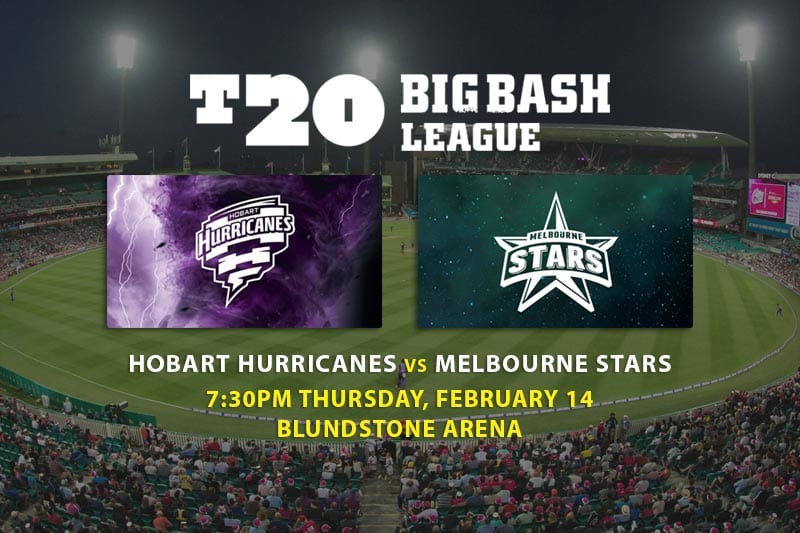 Hobart Hurricanes vs. Melbourne Stars BBL odds