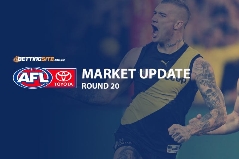 AFL Round 20 odds and betting news