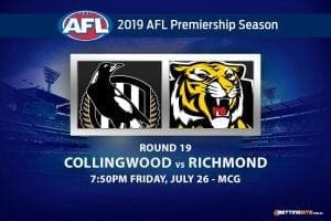 Magpies vs Tigers AFL Round 19 odds