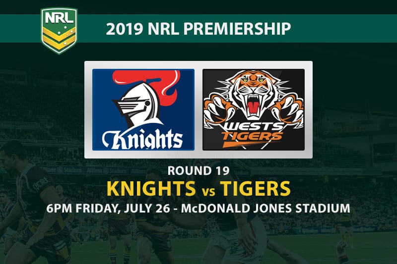 Knights vs Tigers NRL Round 19 betting tips