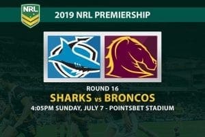 Sharks vs Broncos NRL 2019 odds