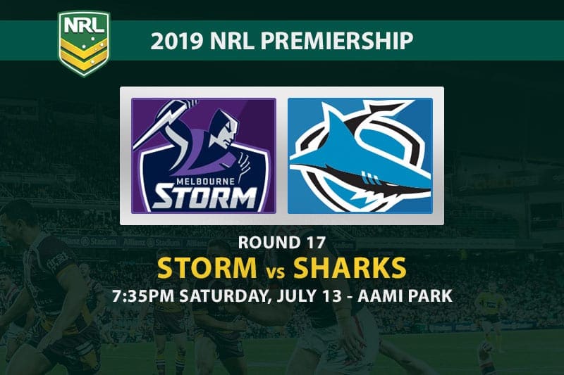 Storm vs Sharks NRL Round 17 betting tips