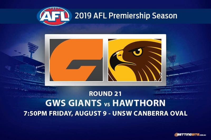 Giants vs Hawks AFL Round 21 betting tips