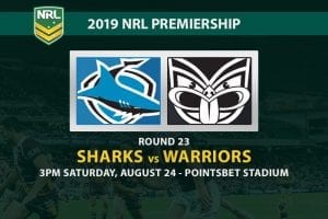 Sharks vs Warriors NRL Round 23 betting