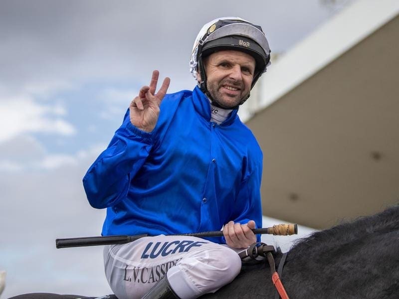 Brisbane jockey Larry Cassidy iwill return to race riding soon after suffering a broken leg. larry cassidy