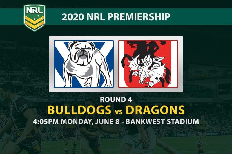 Bulldogs vs Dragons betting tips NRL 2020 Round 4