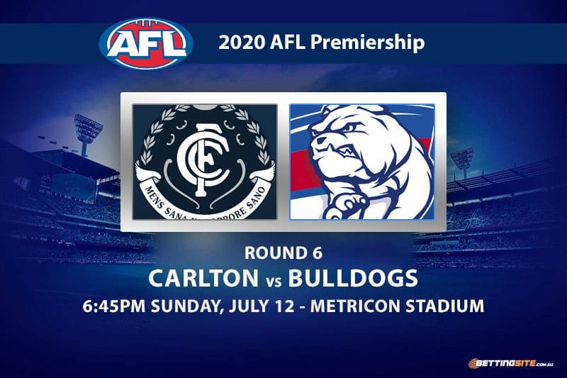 Carlton vs Western Bulldogs betting tips AFL 2020 Round 6