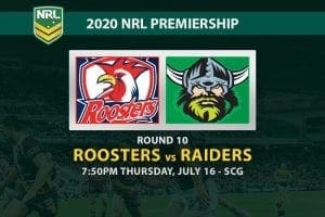 Roosters vs Raiders NRL betting tips