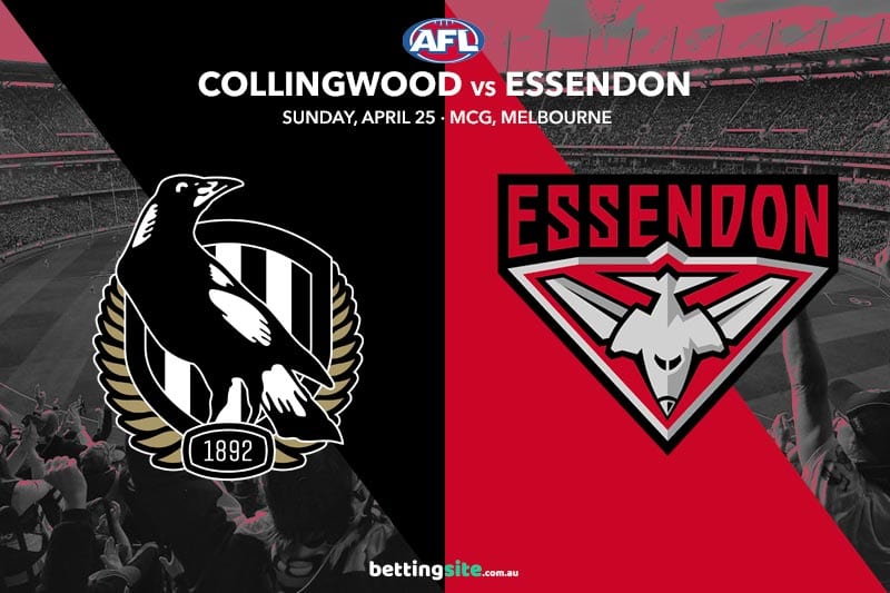 Collingwood vs Essendon ANZAC Day Tips & Odds | AFL Round 6