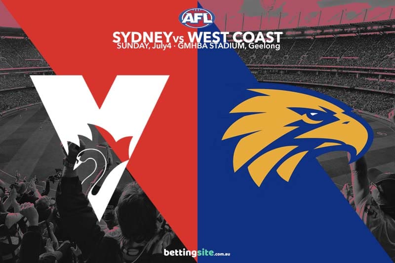 Sydney v West Coast Tips, Odds & Best Bets | AFL July 4 Preview