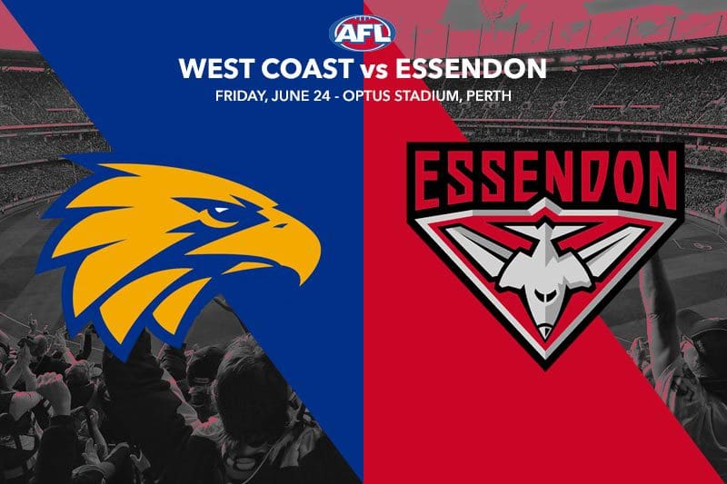 West Coast v Essendon AFL Rd 15 Betting Tips | Friday, June 24