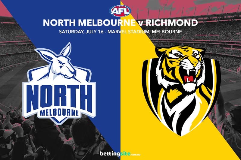 North Melbourne Kangaroos v Richmond Tigers AFL Tips 16/7/22