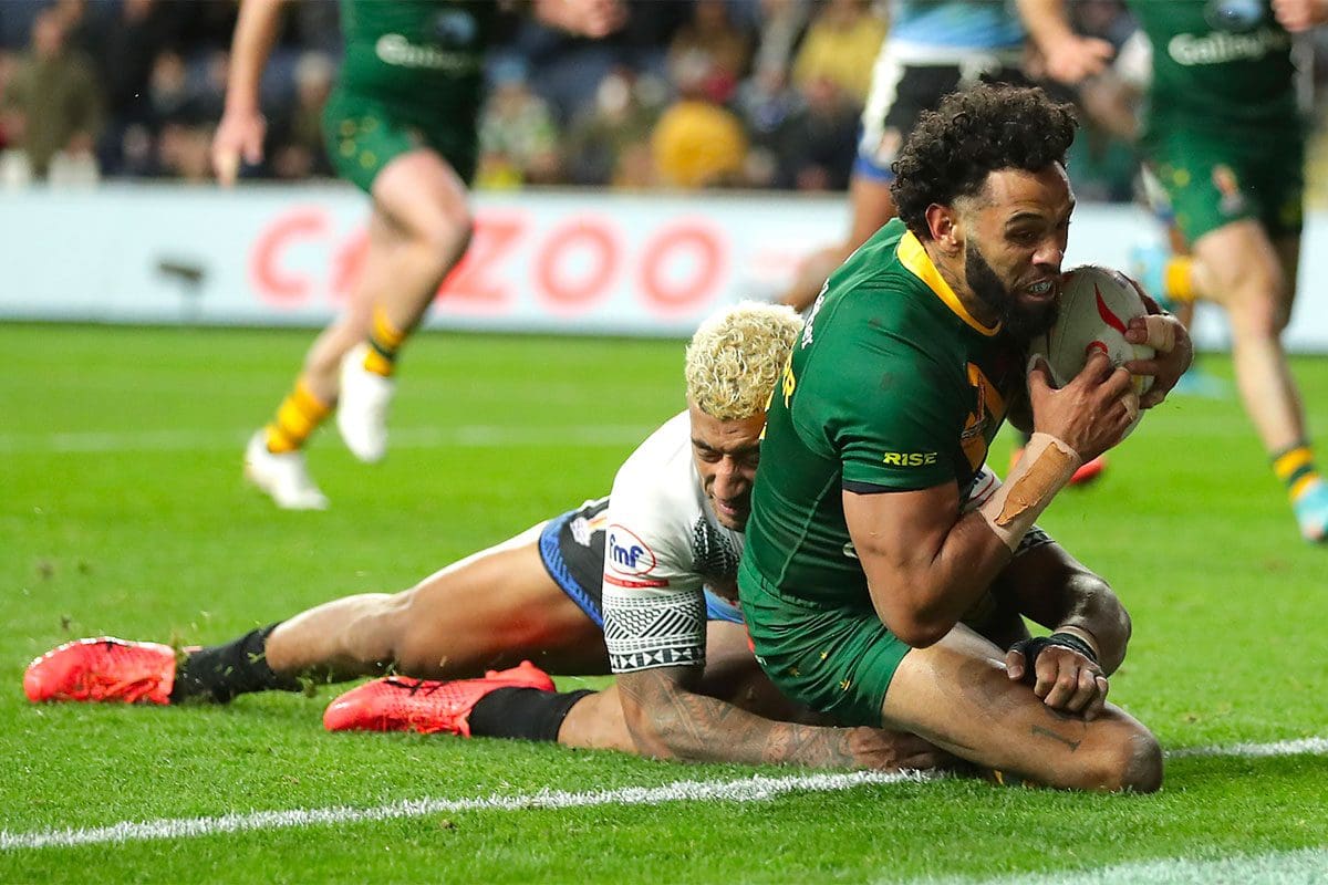 Kangaroos winger Josh Addo-Carr at RLWC 2022