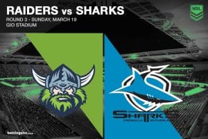 Canberra Raiders v Cronulla Sharks NRL Rd 3