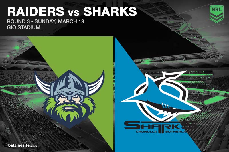 Canberra Raiders vs Cronulla Sharks NRL Rd 3