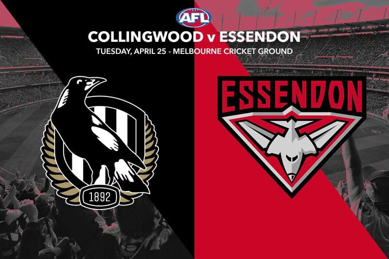 Collingwood v Essendon ANZAC Day Betting Tips AFL Round 6, 2023