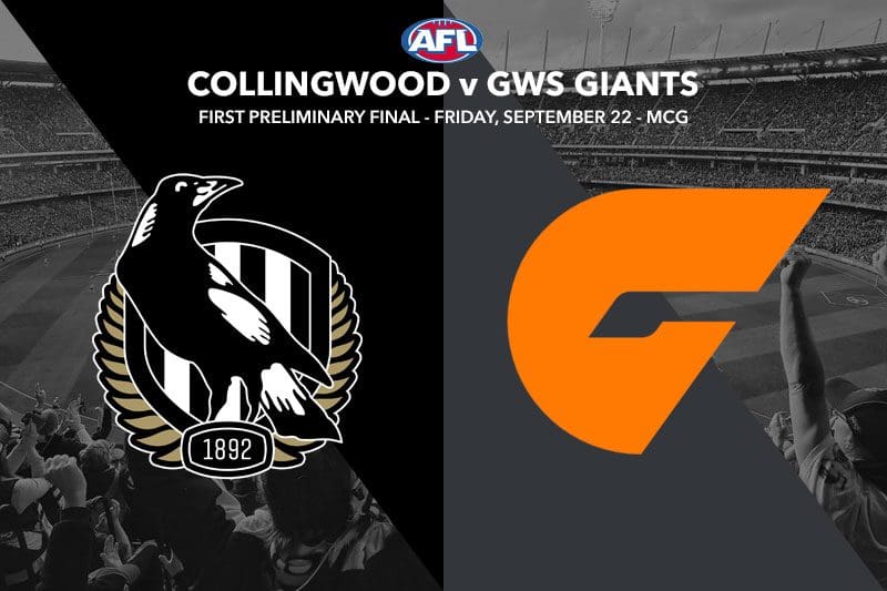 Collingwood Vs GWS Giants AFL Finals Tips & Odds | 22/9/2023