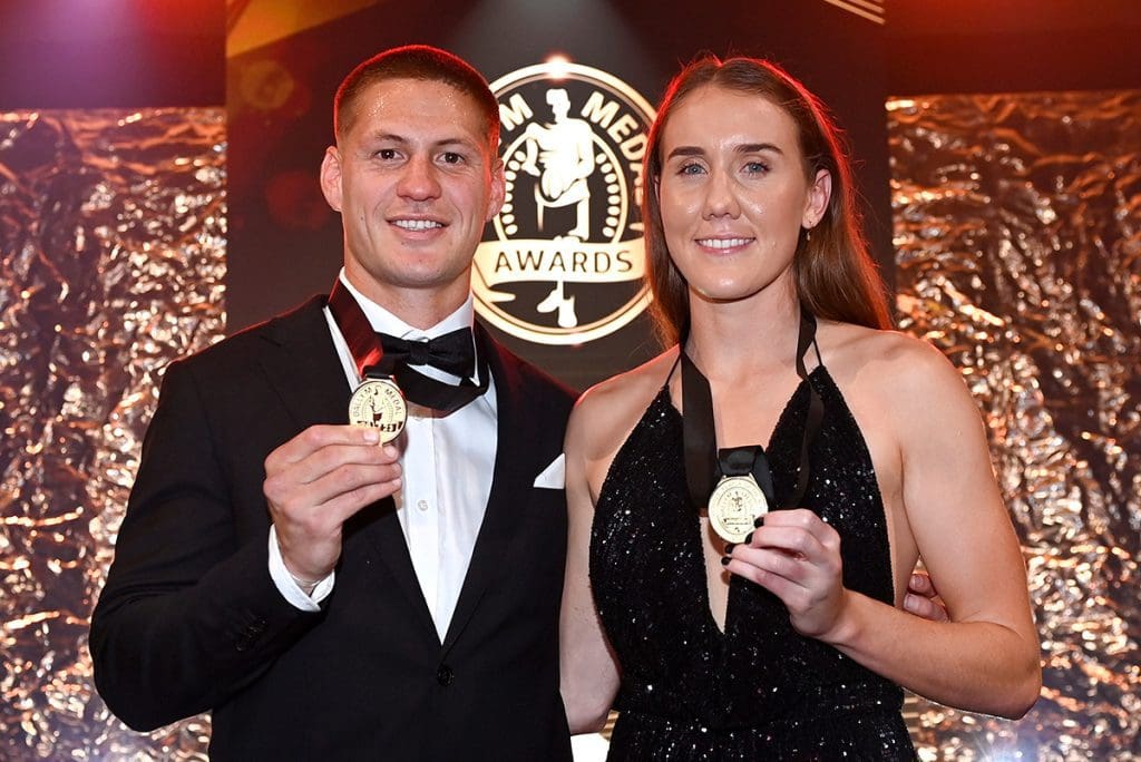 Newcastle Knight's Kalyn Ponga & Tamika Upton Claim Dally M Award