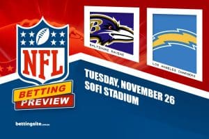 Ravens v Chargers NFL betting preview - Week 12, 2024